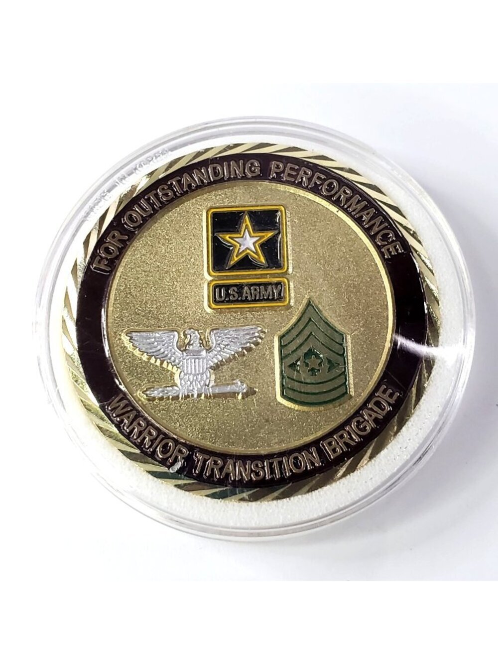 U.S. Army Warrior Transition Brigade For Outstanding Performance Challenge Coin